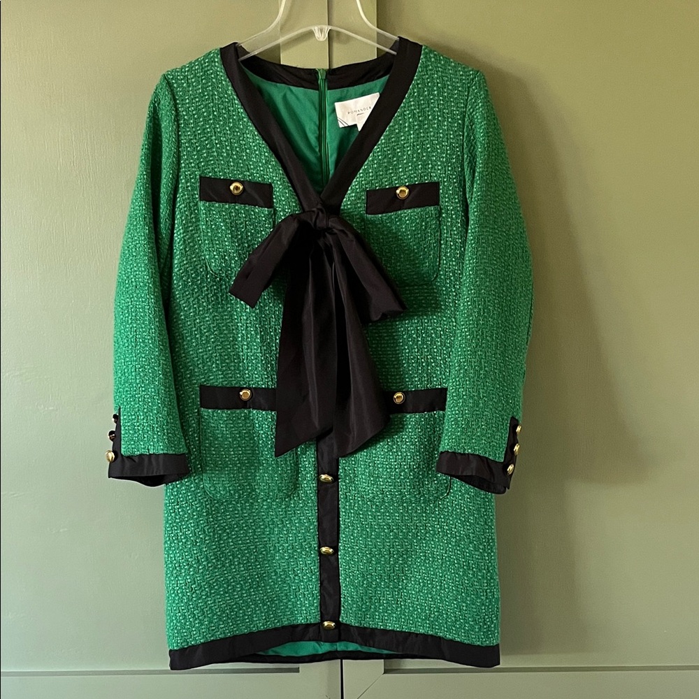 Pomander Place Emerald Blazer with Black Accents